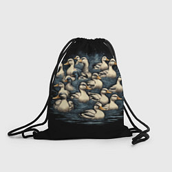 Рюкзак-мешок Утки в пруду, цвет: 3D-принт
