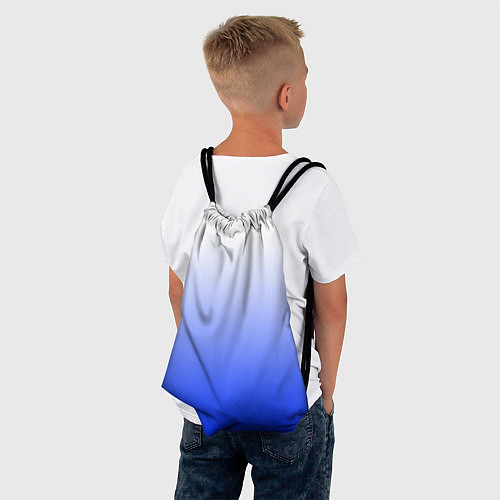 Мешок для обуви Градиент бело-синий / 3D-принт – фото 4