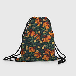 Рюкзак-мешок Лилии и пчёлы, цвет: 3D-принт