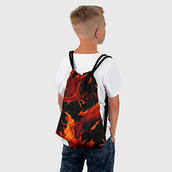 Рюкзак-мешок Пламя в темноте, цвет: 3D-принт — фото 2