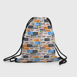 Рюкзак-мешок Ретро магнитофонные кассеты, цвет: 3D-принт