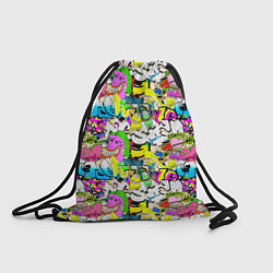 Рюкзак-мешок Цветное граффити, цвет: 3D-принт