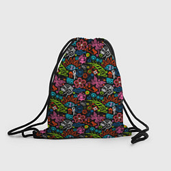 Рюкзак-мешок Этнический узор животных, цвет: 3D-принт
