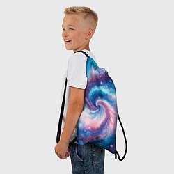 Рюкзак-мешок Галактический тай-дай, цвет: 3D-принт — фото 2