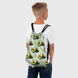 Рюкзак-мешок Авокадо и полосы, цвет: 3D-принт — фото 2