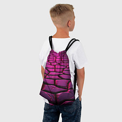 Рюкзак-мешок Фиолетовая абстрактная плитка, цвет: 3D-принт — фото 2