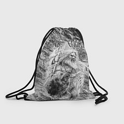 Рюкзак-мешок Воин с топором и медведь, цвет: 3D-принт