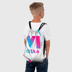 Рюкзак-мешок GTA 6 neon gradient style, цвет: 3D-принт — фото 2