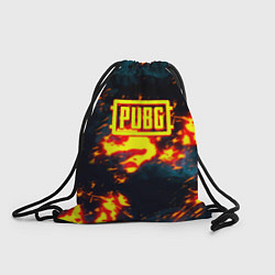 Рюкзак-мешок PUBG огненое лого, цвет: 3D-принт
