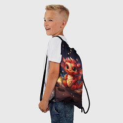 Рюкзак-мешок Дракон амурный искоркогонь, цвет: 3D-принт — фото 2