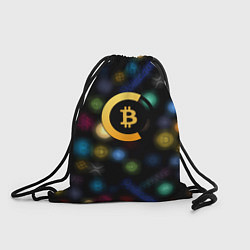 Рюкзак-мешок Bitcoin logo criptomoney, цвет: 3D-принт