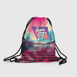 Рюкзак-мешок GTA 6 retro abstract, цвет: 3D-принт