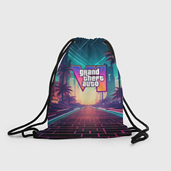 Рюкзак-мешок GTA 6 night city logo, цвет: 3D-принт