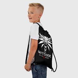 Рюкзак-мешок The Witcher белое лого гейм, цвет: 3D-принт — фото 2