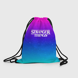 Рюкзак-мешок Stranger Things gradient colors, цвет: 3D-принт