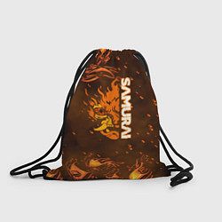 Рюкзак-мешок Samurai огненное лого, цвет: 3D-принт