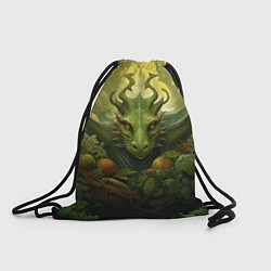 Мешок для обуви Зеленый лесной дракон символ 2024