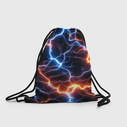 Рюкзак-мешок Красно-синие молнии, цвет: 3D-принт