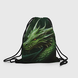 Мешок для обуви Лесной зеленый дракон символ 2024 года