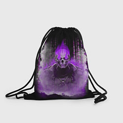 Рюкзак-мешок Фиолетовый скелет в дыму, цвет: 3D-принт