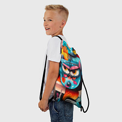 Рюкзак-мешок Фантазийный персонаж - граффити, цвет: 3D-принт — фото 2
