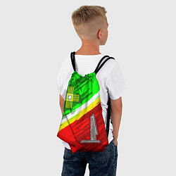 Рюкзак-мешок Флаг Зеленограадского АО, цвет: 3D-принт — фото 2