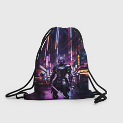 Рюкзак-мешок Кибернетический самурай с катаной, цвет: 3D-принт
