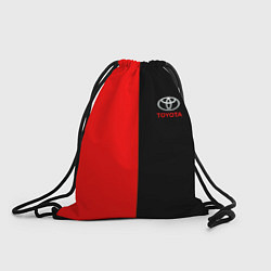 Рюкзак-мешок Toyota car красно чёрный, цвет: 3D-принт
