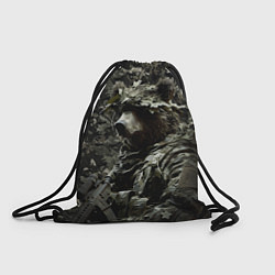 Рюкзак-мешок Медведь воин спецназа, цвет: 3D-принт