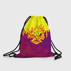 Рюкзак-мешок Cyberpunk огненное лого самурая, цвет: 3D-принт