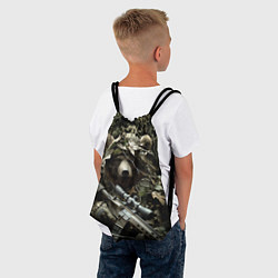 Рюкзак-мешок Медведь снайпер маскировка, цвет: 3D-принт — фото 2