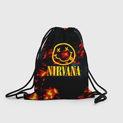 Мешок для обуви Nirvana rock огненное лого лава