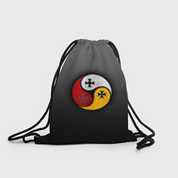 Рюкзак-мешок Три слезы бога на темном фоне, цвет: 3D-принт