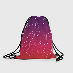 Рюкзак-мешок Созвездия в розовом небе, цвет: 3D-принт