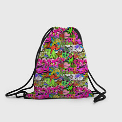 Рюкзак-мешок Hip Hop Graffiti, цвет: 3D-принт