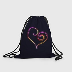 Рюкзак-мешок Неоновое сердечко, цвет: 3D-принт