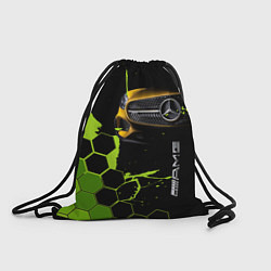 Рюкзак-мешок Мерседес AMG тёмный, цвет: 3D-принт