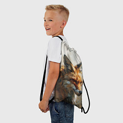 Рюкзак-мешок Сосредоточенный лис, цвет: 3D-принт — фото 2