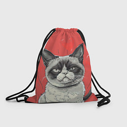 Рюкзак-мешок Недовольный кот на день святого Валентина, цвет: 3D-принт