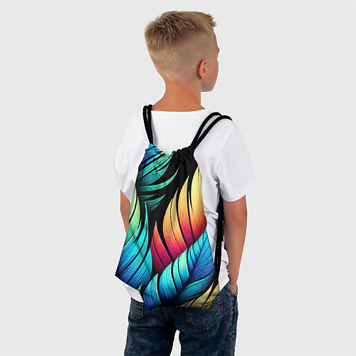 Мешок для обуви Color feathers - neon / 3D-принт – фото 4