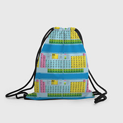 Рюкзак-мешок Узор из таблицы Менделеева, цвет: 3D-принт