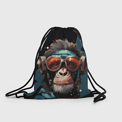Рюкзак-мешок Крутая обезьяна в очках, цвет: 3D-принт