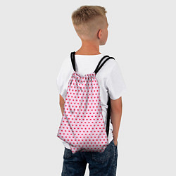 Рюкзак-мешок Мелкие сердечки паттерн, цвет: 3D-принт — фото 2