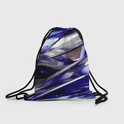 Рюкзак-мешок Синие и белые полосы абстракции, цвет: 3D-принт