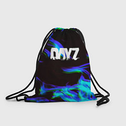 Рюкзак-мешок Dayz огонь синий, цвет: 3D-принт