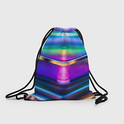 Рюкзак-мешок Неоновые линии платформы, цвет: 3D-принт