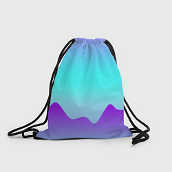 Рюкзак-мешок Светлый градиент с волнистым сиреневым узором, цвет: 3D-принт