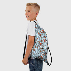 Рюкзак-мешок Стадо гусей серо-голубых, цвет: 3D-принт — фото 2