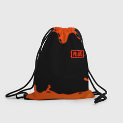 Рюкзак-мешок PUBG orange splash, цвет: 3D-принт
