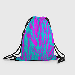 Рюкзак-мешок Абстрактные полосы неоновый, цвет: 3D-принт